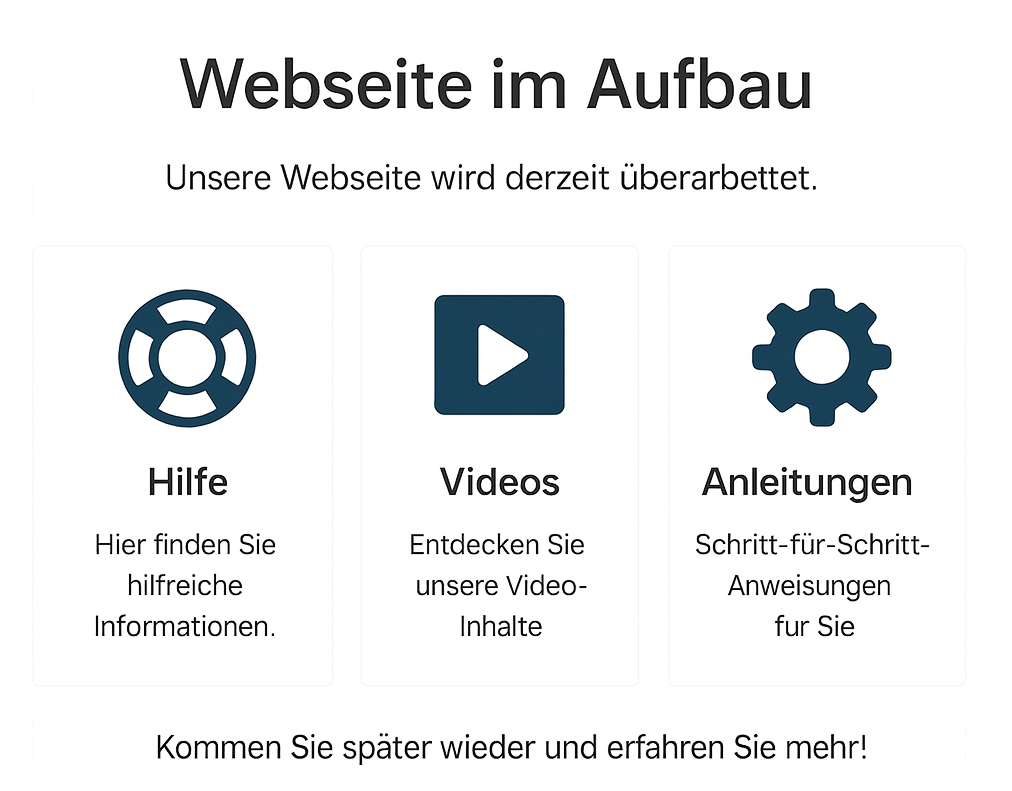 Webseite im Aufbau